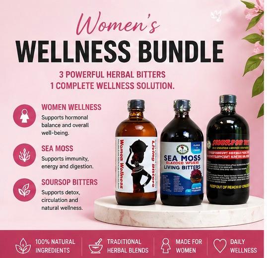 Women’s Wellness Herbal Bitters Bundle – Energy, Balance & Total Body Support (3 Bottles)