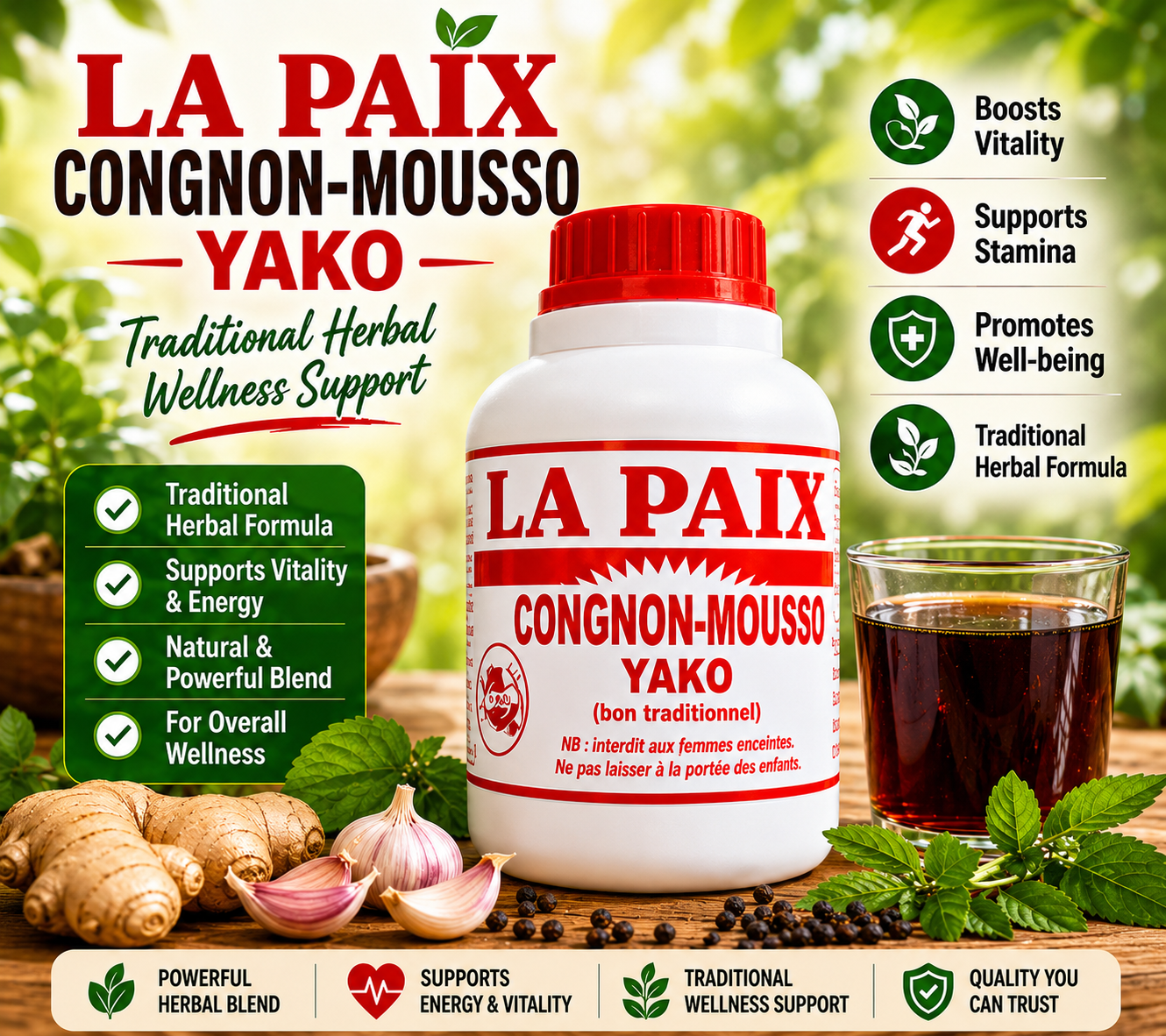 La Paix Congnon-Mousso Yako | Traditional Herbal Formula | Natural Botanical Blend